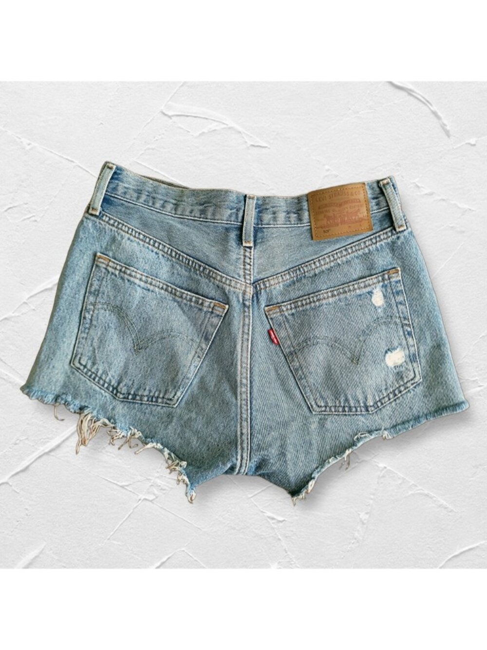 Levis Big E 501 Vintage Style Cutoff Denim Shorts W25 Blue Jean s Shorts